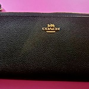 Black coach wristlet
